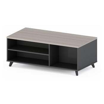 企诺 QND2BYBL-F0112 马克柚木 商务风长茶几 1200*600*450mm 铁灰色